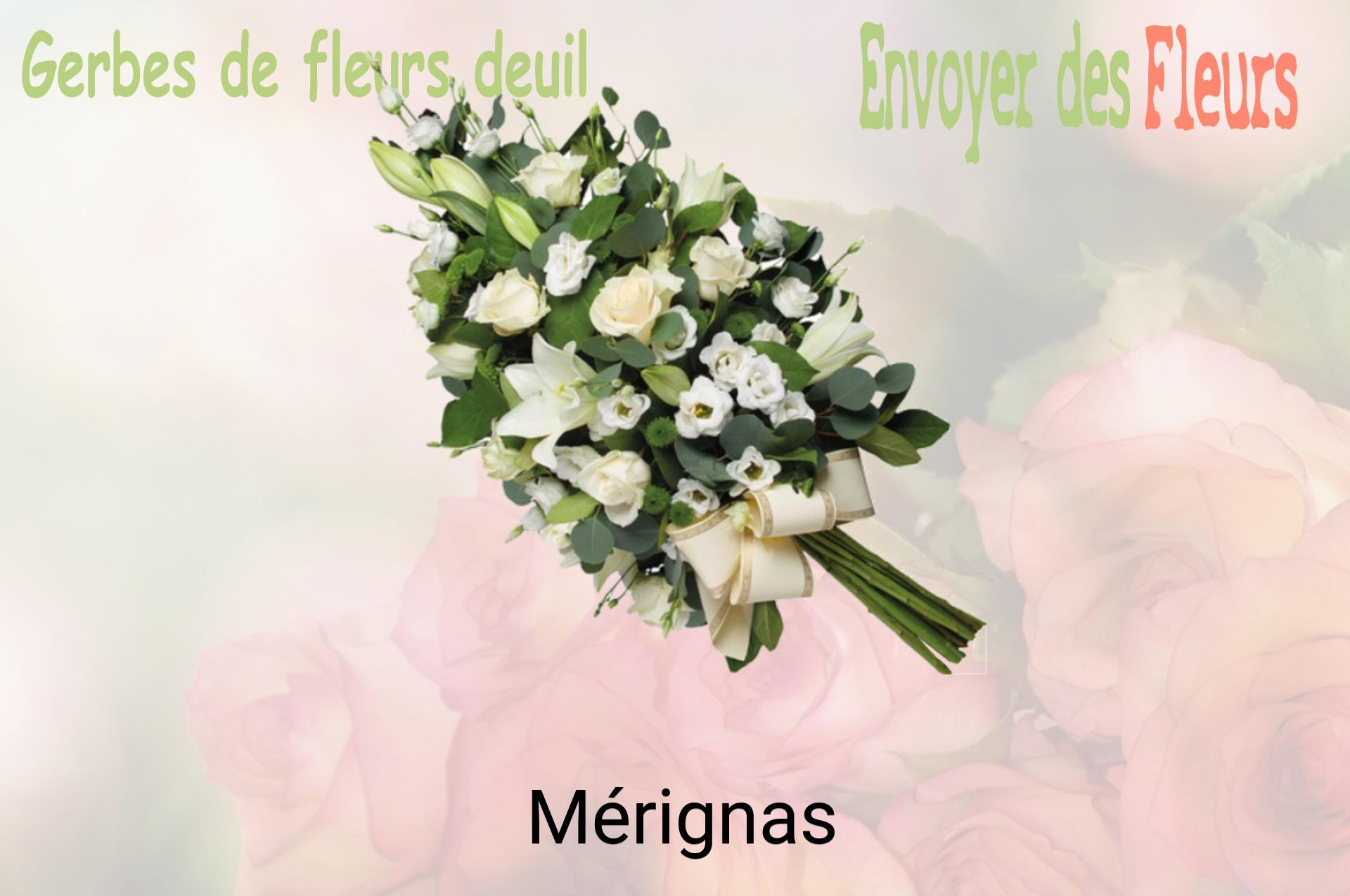Gerbe de fleurs de deuil livrée à Mérignas